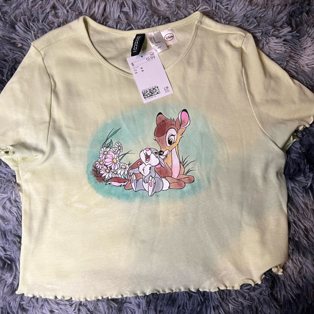 Green Bambi Crop Top